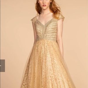 Golden sheer Elizabeth k By GLA Gown